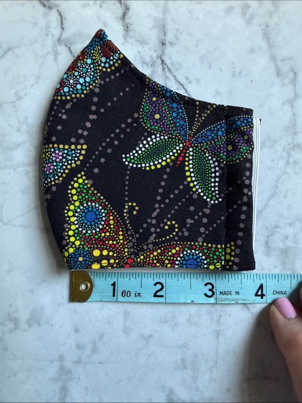 Kids Black Butterfly Dot Face Mask